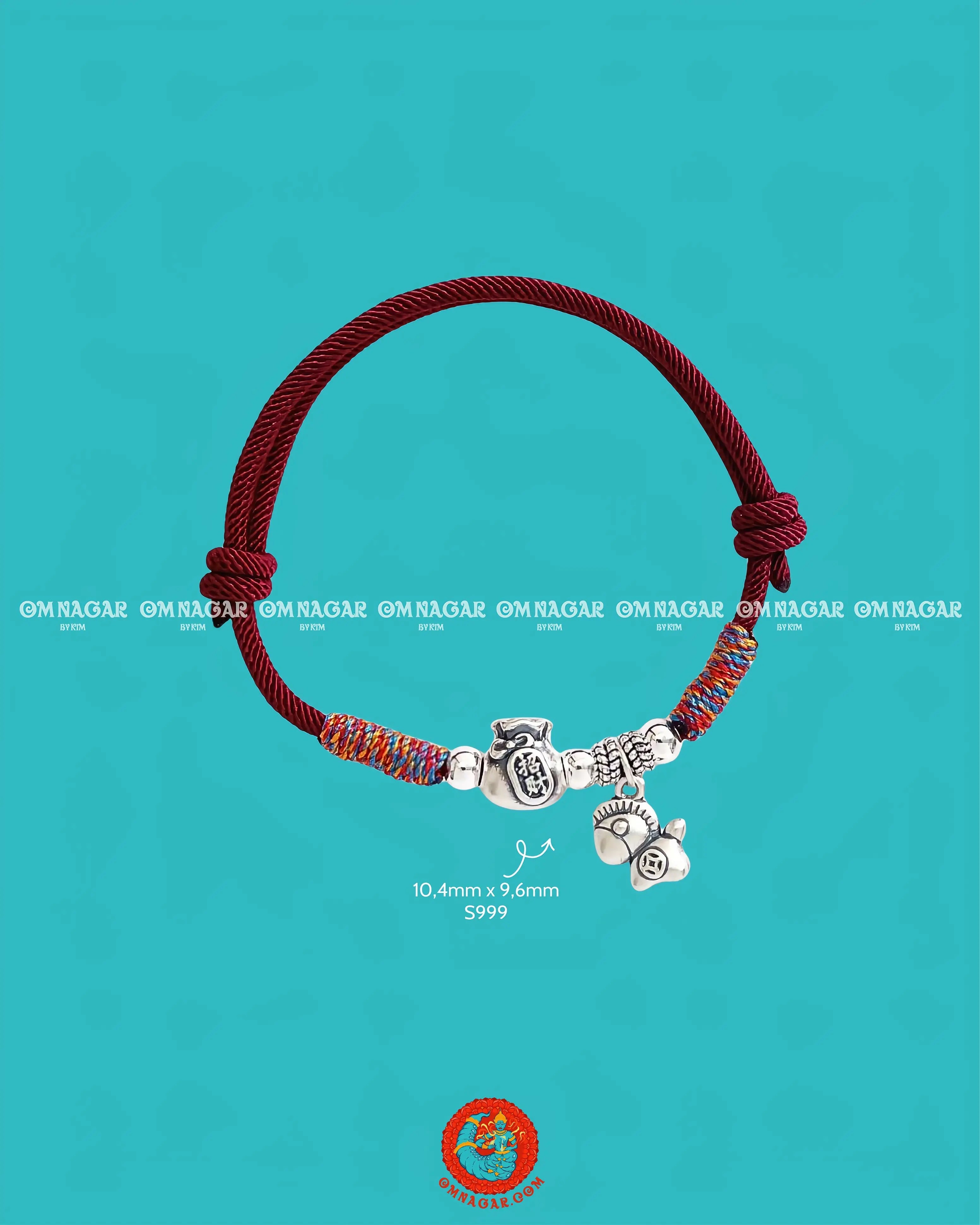 Chỉ Đỏ Ngũ Sắc Tiểu Mã Chiêu Phúc - Bạc 999 (2026)