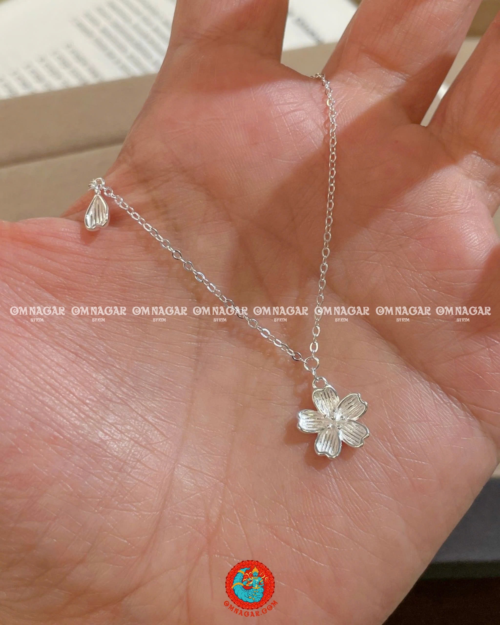 Dây chuyển Hoa Đào - Bạc 999