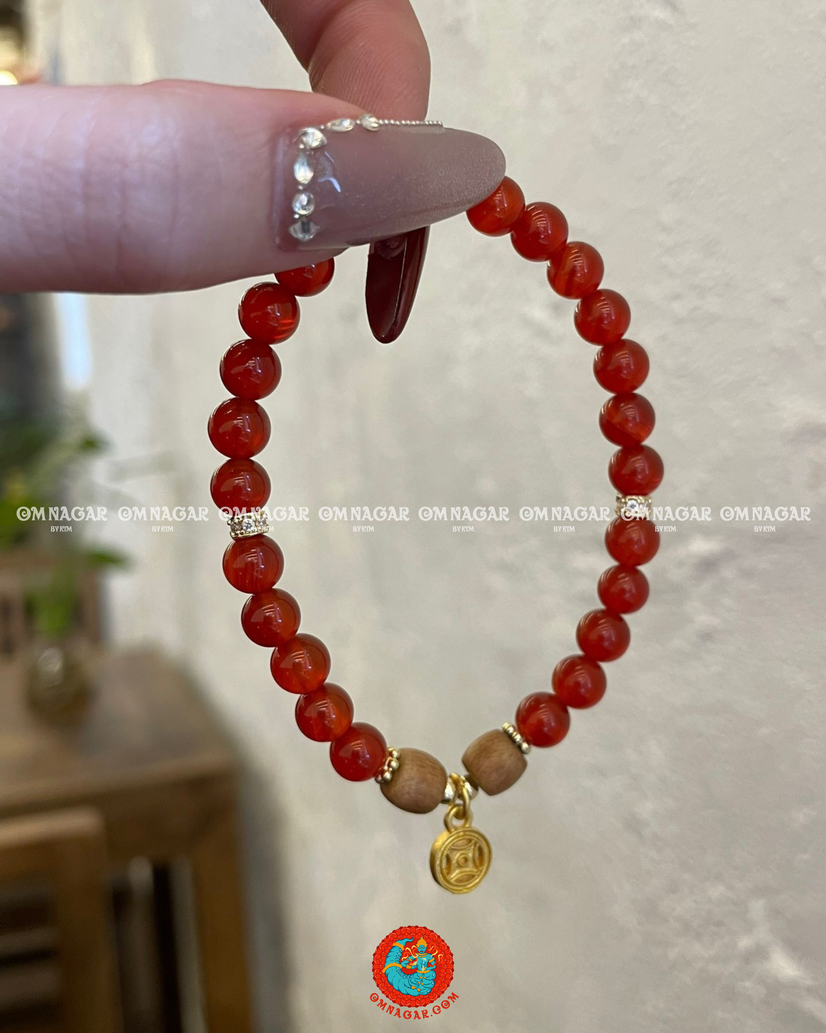 Vòng đá Mã Não & Trầm hương